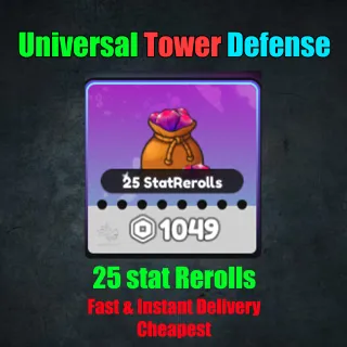 Universal Tower Defense - 25 stat Rerolls
