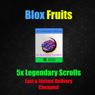 Blox Fruits - 5x Legendary Scrolls [ 800 R]