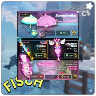 Fisch - Bunnybrellas + Fruitshido + Luvly Bunny Wand + Bunblade