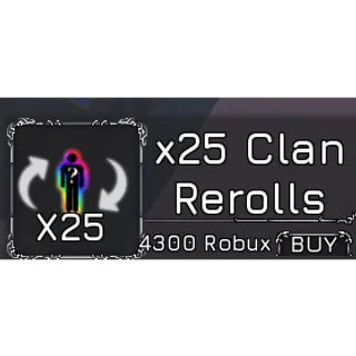 Ryujin -  X25 Clan Rerolls 