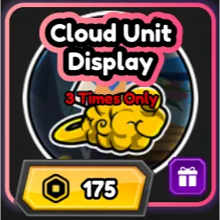 All Star Tower Defense - Cloud unit Display
