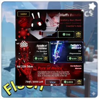 Fisch - Bunny Bluffs Bundle + Spade Of Sorrow + Twilight's Wildcard + Pyre of mercy