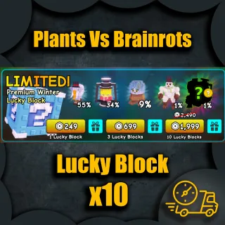 Lucky Block plants vs Brainrots