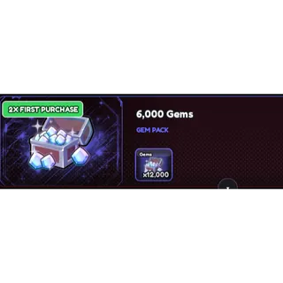 Anime Vanguards: 25th Hour_ 6000 gems(2x first purchase)
