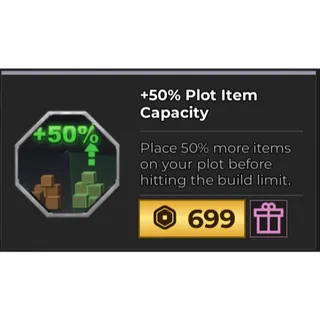 Storage Hunters: 50% Plot item Capacity