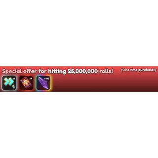 anime card clash -  special offer for hitting 25.000.000 rolls