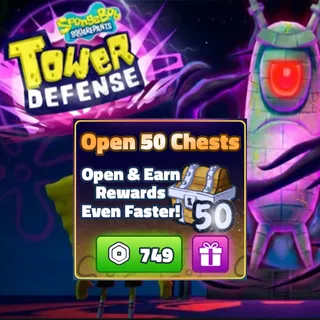 SpongeBob Tower Defense - Open 50 Chests