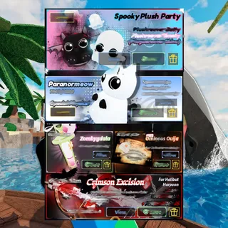 fisch - Spooky Plush Party + Paranormeow + zombygdala + Ominous Ouija + Crimson Excision