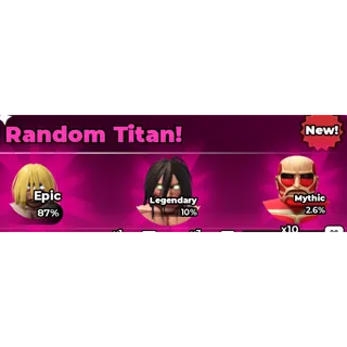 Anime Fighting Simulator - random Titan  X10
