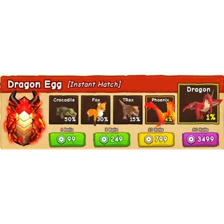 Ride A Pet - Dragon Egg x10 Rolls 