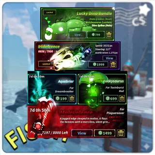 Fisch - Lucky Dino Bundle + iridescence + Aquabriar + Luckysaurus + Malevolence