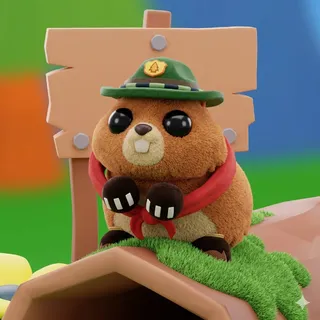 Adopt Me - 16 Beaver BOB Bundle (the Ranger Beaver pet + the hat + Neckerchief + Boots)