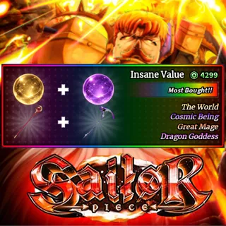 Sailor Piece - the world + Cosmic Being + Great mage + Dragon Goddess