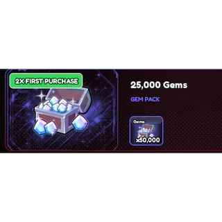 Anime Vanguards: 25th Hour_ 25000 gems(2x first purchase)
