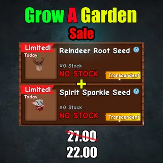 Grow a garden Reindeer Root Seed + Spirit Sparkle Seed