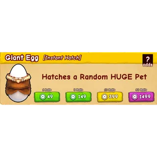 Ride A Pet - Giant Egg x50 Rolls 