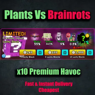 plants vs Brainrots x10 Premium Havoc