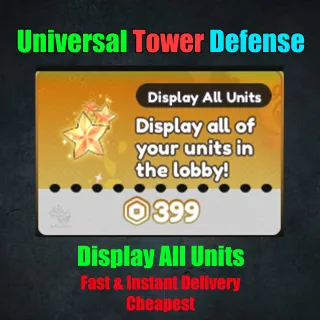 Universal Tower Defense - Display All Units