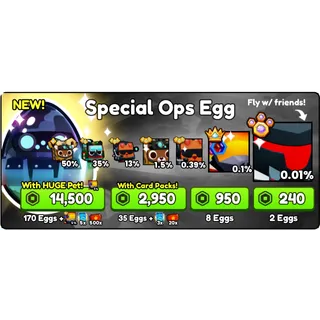 Pet Simulator 99 - Special Ops Egg (14500R)