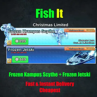 Fish it - Frozen Krampus Scythe + Frozen Jetski