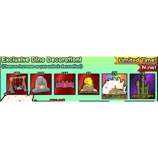 Catch And Tame _  Exclusive Dino Decoration X10