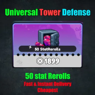 Universal Tower Defense - 50 stat Rerolls