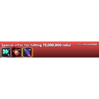 anime card clash -  special offer for hitting 75.000.000 rolls