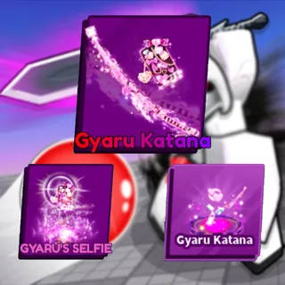 Blade Ball - Gyaru Katana Full set ( Gyaru Katana + Gyaru's Selfie + Gyaru Katana Emote )