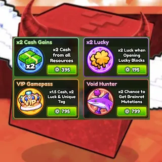Be a lucky block - x2 cash Gains + x2 lucky + VIP Gamepass + Void Hunter