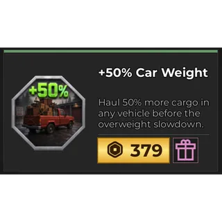 Storage Hunters: Open World +50% car Weight