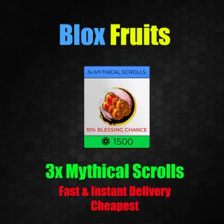 Blox Fruits - 3x Mythical Scrolls [ 1500 R]