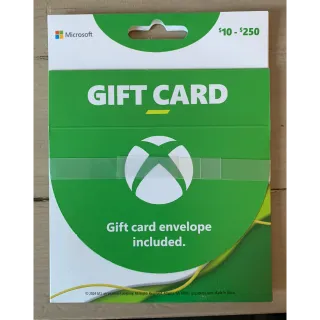 $50.00 USD Xbox Gift Card