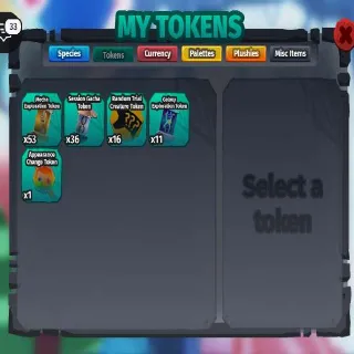 Creatures Of Sonaria / Tokens