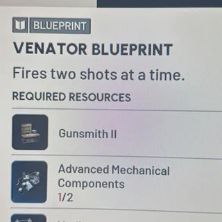 VENATOR BLUEPRINT NOW