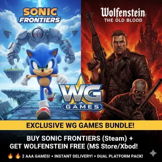 Sonic Frontiers (Steam) + Wolfenstein: The Old Blood (MS Store) | ⚡ INSTANT