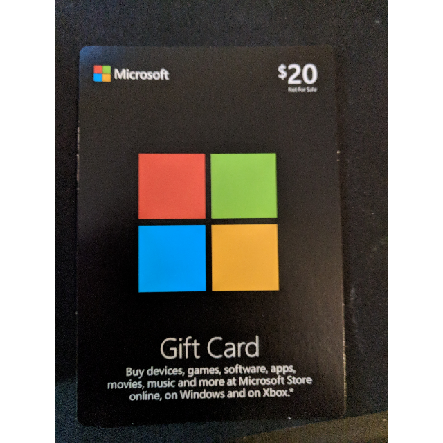 Microsoft xbox best sale $20 gift card