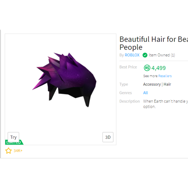 Collectibles Space Hair In Game Items Gameflip
