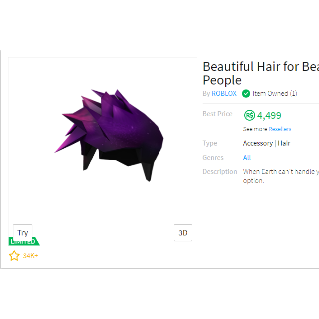 Collectibles Space Hair In Game Items Gameflip - beautiful purple hair roblox