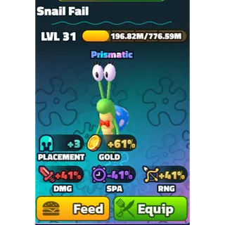 Snail Fail (PET) - Spongebob Tower Defense