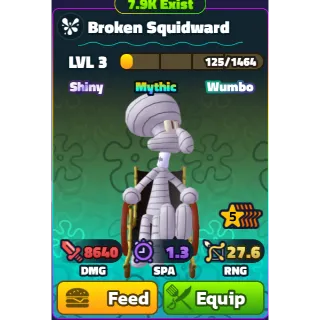Broken Squidward (SW)(5Star) - Spongebob Tower Defense