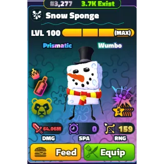 Snow Sponge (Wunbo)(5Star)(NC)(HDS) - Spongebob Tower Defense