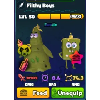 Filthy Boys (NC)(PP)(LV50) - Spongebob Tower Defense