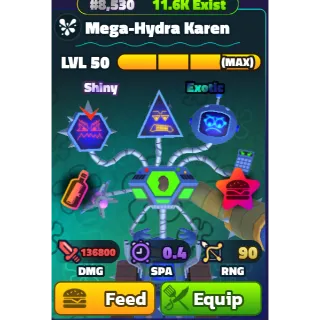 Mega-Hydra Karen (Shiny)(SF)(PP)(LV50) - Spongebob Tower Defense
