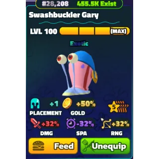Swasherbuckler Gary (5star)(LV100) - Spongebob Tower Defense
