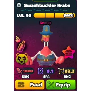 Swashbuckler Krabs (NC)(PP)(LV50) - Spongebob Tower Defense