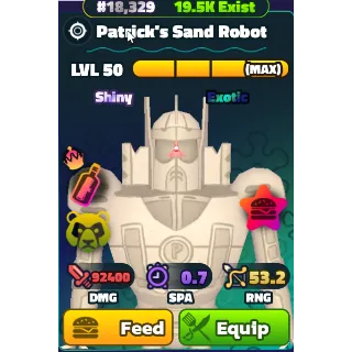 Patrick's Sand Robot (Shiny)(NC)(PP) - Spongebob Tower Defense