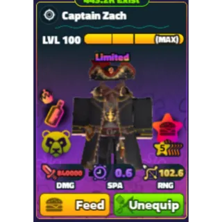 Captain Zach (5Star)(NC)(PP)(LV100) - Spongebob Tower Defense
