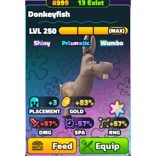 Donkeyfish (SW)(SS)(PET)(LV250)(Gold Tag #999) - Spongebob Tower Defense