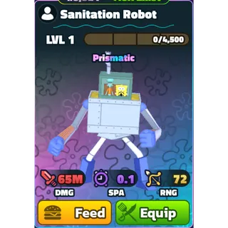 Sanitation Robot (Clean) - Spongebob Tower Defense[Roblox]
