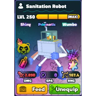 Sanitaion Robot (SW)(SS)(NC)(HDS)(LV250)(Gold Tag #198)- Spongebob Tower Defense